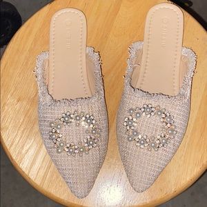 Embellished mules